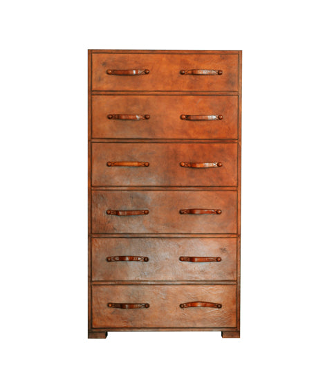 Havana Leather Chest of Drawers