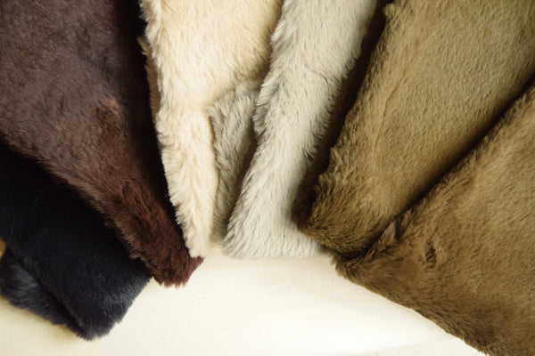 Rabbit Fur and Raw Silk Throw Colour Options