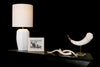 Large Opal Cubistic table lamp with other white mufti objects
