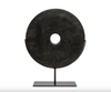 Yubi Decorative Black Marble Disk Medium