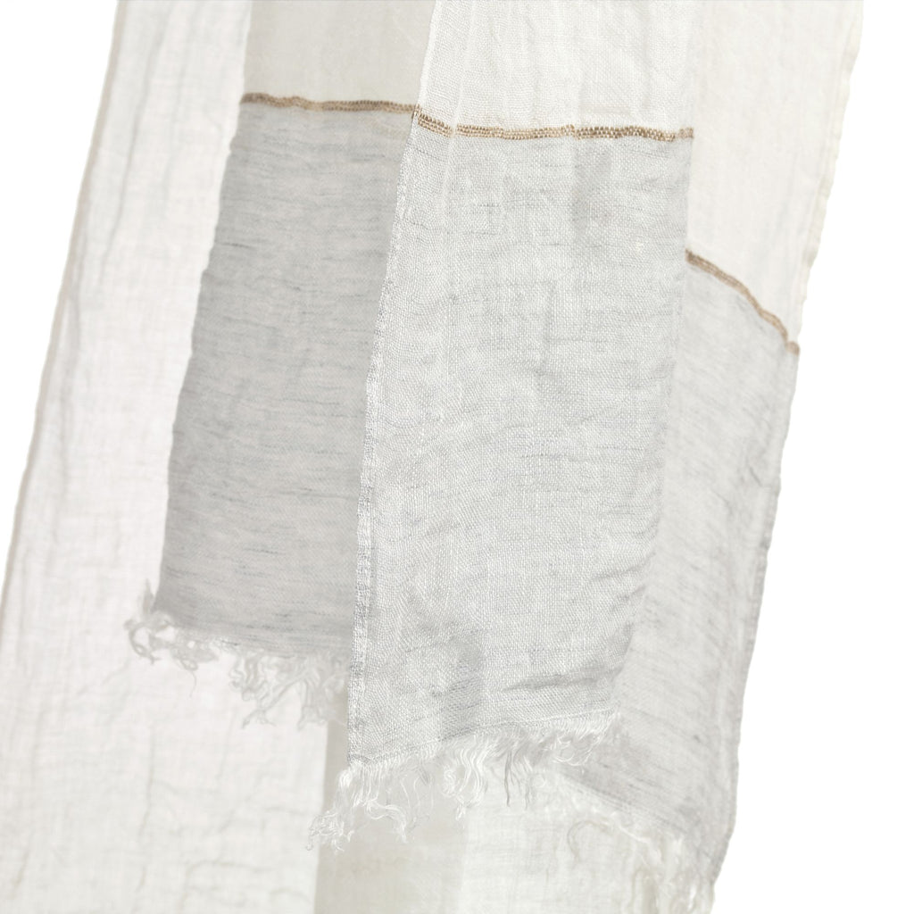 arinella Linen shawl stipe texture