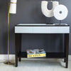 Deco Console table with white accessories, Mia floor lamp and art
