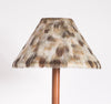 Goose Feather Shade with Leather Stick Lamp