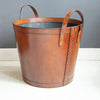 Tan Leather Log Basket