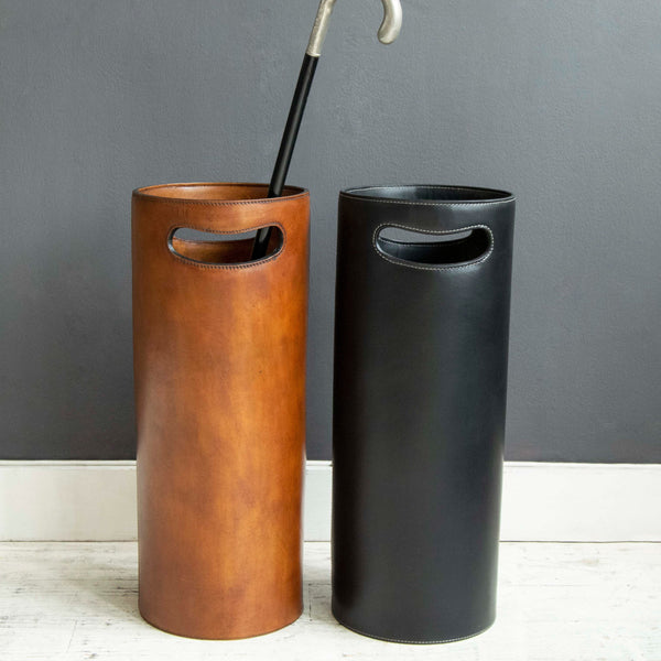 Havana Umbrella Stand Tan and Black with Cane